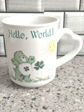 Vintage Care Bear Hello World! Mug